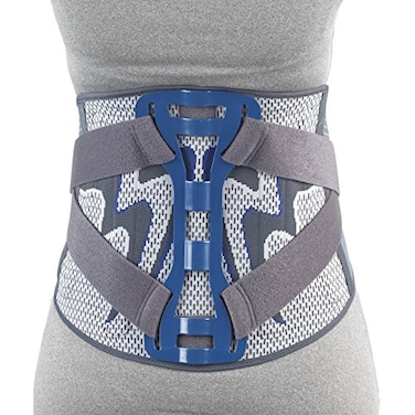 OTC Lumbosacral Back Splint, Theratex Spinal Maximum Support, Gray ,Rigid Splint, Large