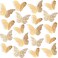 Bememo 72 Pcs 3D Butterfly Wall Decals, 3 Sizes, Gold