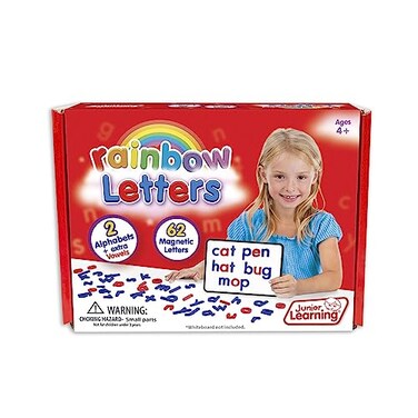 Junior Learning Rainbow Letters, Print, 62 Pieces