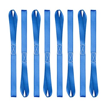 CARTMAN Soft Loop Tie Down Straps, 18 in x 1 in, 3600 lb, 8-Pack, Blue