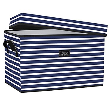 SCOUT Rump Roost Large Lidded Storage Bin - Collapsible - Nantucket Navy