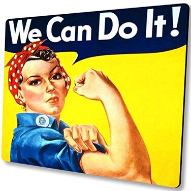 SHALYSONG Inspirational Mouse pad, Small Computer Mouse pad for Wireless Mouse Non-Slip Rubber Mousepad with Personalized Custom Design We Can Do It