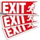 iSYFIX Exit Signs Stickers, 10x4 Inch, 3 Pack, WhiteRed