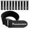 ENVISIONED Velour Cinch Straps 1" x 15" - 10 Pack, Soft Touch Microfiber Reusable Hook and Loop - Plus 2 Free Bonus Reusable Cable Ties