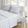 Intelligent Design Microfiber Full Sheet Set, 4 Piece, Grey/Blue Road Trip