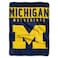 Northwest NCAA Michigan Wolverines Raschel Throw Blanket, 60" x 80", Basic