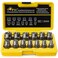 Topec 131 Piece Impact BoltNut Remover Set, 3/8" Drive Bolt Extractor Socket Set, 8mm-19mm Stripped Lug Nut Remover, Twist Socket for Damaged, Rusted, Rounded Fasteners