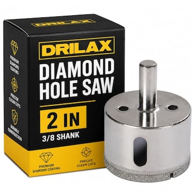 Drilax 2 Inch Diamond Hole Saw for PipeDrain Holes
