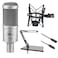 Heil Sound PR 40 Dynamic Cardioid Studio Microphone Bundle with PRSM Shock Mount ,Black, Two-Section Broadcast Arm and Microphone Cable