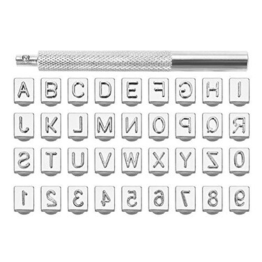 Yoption 37 Pcs Leather Stamping Tools Kit for Leather Working, 6mm
