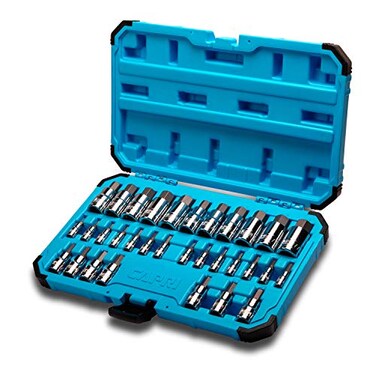 Capri Tools Master Hex Bit Socket Set, Metric and SAE, Advanced Series, 32-Piece