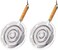 Home Style 2 Simmer Ring Flame Heat Diffuser with Wooden Handle 2 Pack with Hanging Loop
