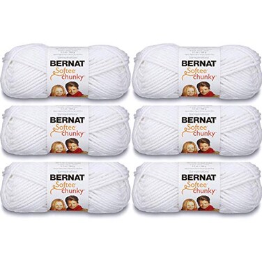 Bernat Softee Chunky Yarn ,6-PackWhite 161128-28005
