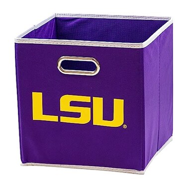 Franklin Sports NCAA Storage Bin - Cube Organizer - LSU