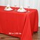 LTC LINENS LinenTablecloth Polyester Tablecloth 90-Inch By 132-Inch, Red