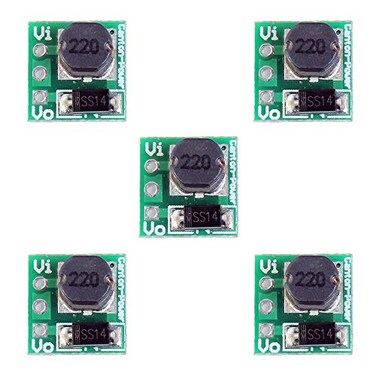 Comidox 5Pcs DC-DC 1.5V 1.8V 2.5V 3V 3.3V 3.7V 4.2V to 5V Boost Converter