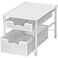 Simple Houseware Stackable 2 Tier Sliding Basket Organizer Drawer, White