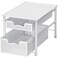 Simple Houseware Stackable 2 Tier Sliding Basket Organizer Drawer, White