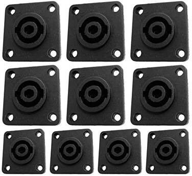 CESS 4-Pole Speakon Compatible Female Panel Mount Socket, 10 Pack