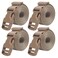 XTACER Backpack Accessory Strap Luggage Straps Cover Strap Sleeping Bag Strap with Buckle ,TAN - Release Buckle Straps ,4-Pack