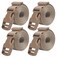 XTACER Backpack Accessory Strap Luggage Straps Cover Strap Sleeping Bag Strap with Buckle ,TAN - Release Buckle Straps ,4-Pack
