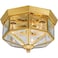 Progress Lighting 9.75" 3-Light Flush Mount Light, Polished Brass