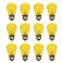 Xtricity Incandescent S14 Edison Light Bulb, String Light Replacement, E26 Medium Base, 130V, Yellow ,12 Pack