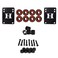 Amphetamine ABEC 5 Skateboard and Longboard Hardware Refresh Kit&ldquo; Precision Bearings, Risers, Mounting Hardware, Spacers ,1/8" Risers