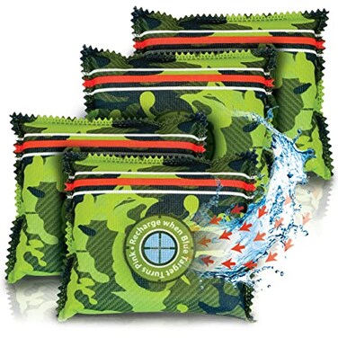 Zarpax Safe Dehumidifier Camouflage Rechargeable Desiccant - 4 Pack