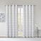 Intelligent Design Blackout Curtain, Light Blocking, 50x84 White/Silver
