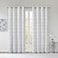 Intelligent Design Blackout Curtain, Light Blocking, 50x84 White/Silver