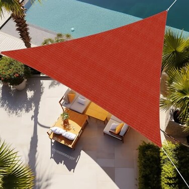 ShadeBeyond 16'X16'X16' Sun Shade Sail Rust Red Triangle