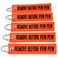 Rotary13B1 Remove Before PEW PEW - 5 Pack Key Chains ,Neon Orange/Black