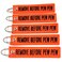 Rotary13B1 Remove Before PEW PEW - 5 Pack Key Chains ,Neon Orange/Black