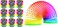 JA-RU Big Rainbow Spring Toys for Kids ,9 Pack1702-9s