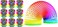 JA-RU Big Rainbow Spring Toys for Kids ,9 Pack1702-9s