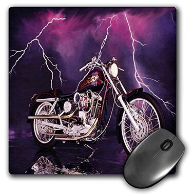 3dRose LLC Picturing Harley-Davidson Motorcycle Pattern Mouse Pad ,mp83321