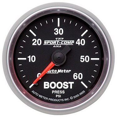Auto Meter 3605 Sport-Comp II Mechanical Boost Gauge, 2.3125 in.