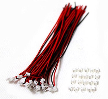 daier 10 Sets Mini Micro ZH 1.5 2-Pin JST Connector with Wires Cables