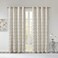 Intelligent Design Blackout Curtain, Light Blocking, 50x63 Ivory/Gold