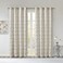 Intelligent Design Blackout Curtain, Light Blocking, 50x63 Ivory/Gold