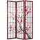 Red Lantern 6 ft. Tall Cherry Blossom Shoji Screen Rosewood