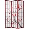 Red Lantern 6 ft. Tall Cherry Blossom Shoji Screen Rosewood