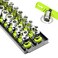 Ernst Manufacturing 8463HV Socket Boss, Premium 2-Rail, 1/2-Inch-Drive Socket Organizer, 18-Inch, High-Visibility