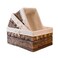 KINGWILLOW Set of 3 Woven Storage Basket, Rectangular Straw Basket for Shelves