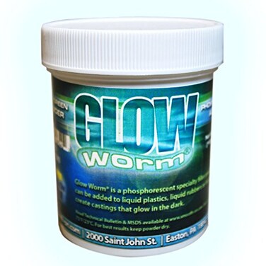 Smooth-On Glow Worm - Phosphorescent Powder - 6 Ounce ,Blue-Green