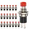 DIYhz Momentary Push Button Switch, 1A 250VAC SPST Mini Pushbutton Switches Normally Open,NORed Cap - 20pcs