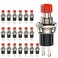 DIYhz Momentary Push Button Switch, 1A 250VAC SPST Mini Pushbutton Switches Normally Open,NORed Cap - 20pcs