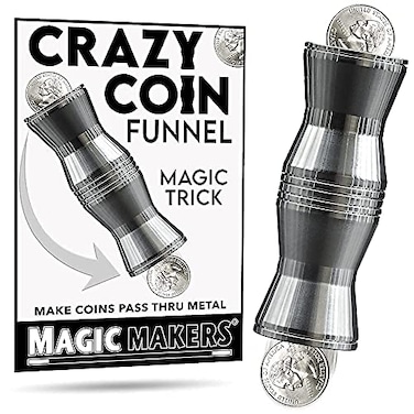 Magic Makers Crazy Coin Funnel Magic Trick - Make A Coin Pass Thru Metal