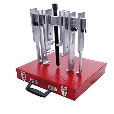 URREA 6-Ton Straight Jaw Puller Set - 14-Peice Mechanical Gear Puller with Interchangable JawsMetal Box - 4212SJB